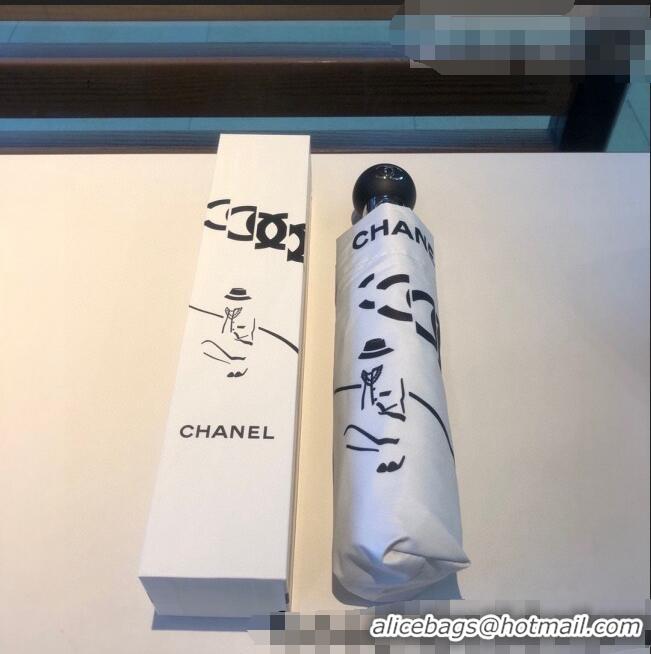 Top Quality Chanel CC Umbrella 040105 White 2022