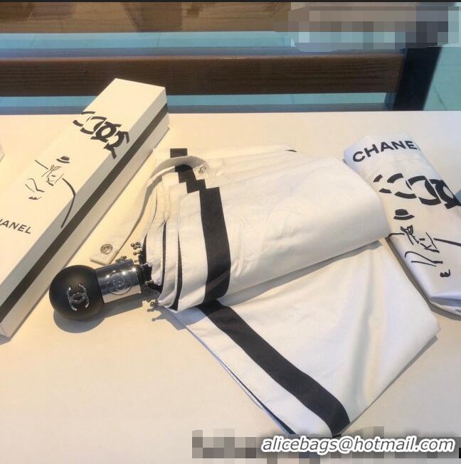 Top Quality Chanel CC Umbrella 040105 White 2022