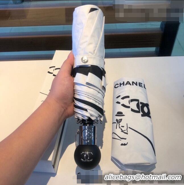 Top Quality Chanel CC Umbrella 040105 White 2022