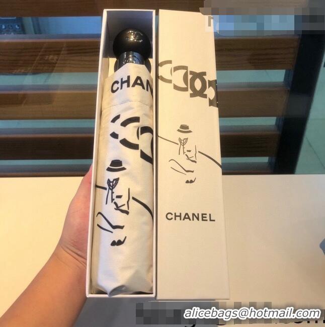 Top Quality Chanel CC Umbrella 040105 White 2022