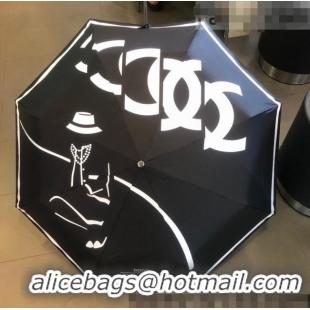 Good Quality Chanel CC Umbrella C040106 Black 2022