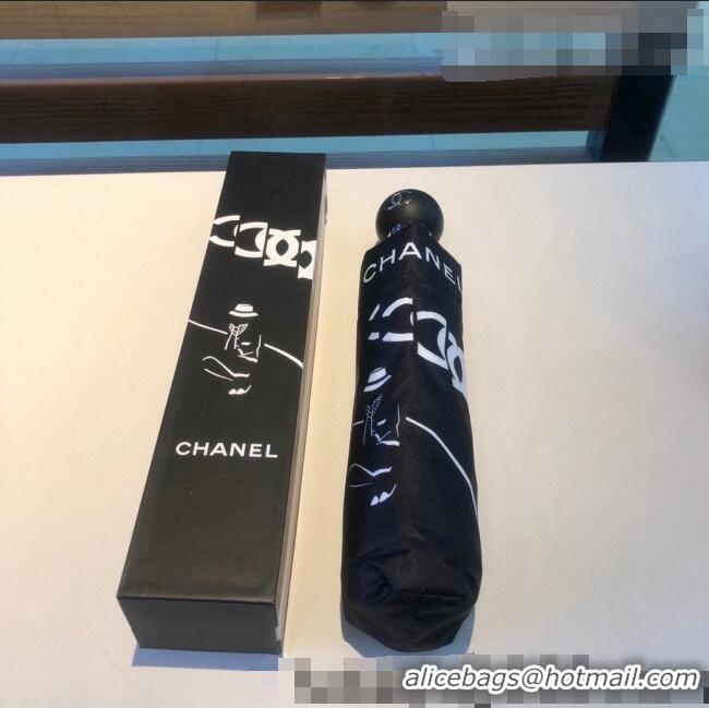 Good Quality Chanel CC Umbrella C040106 Black 2022