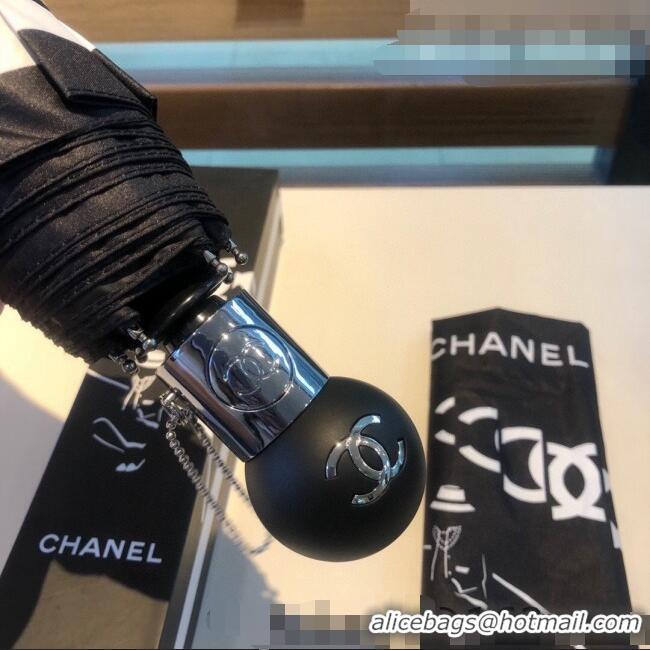 Good Quality Chanel CC Umbrella C040106 Black 2022