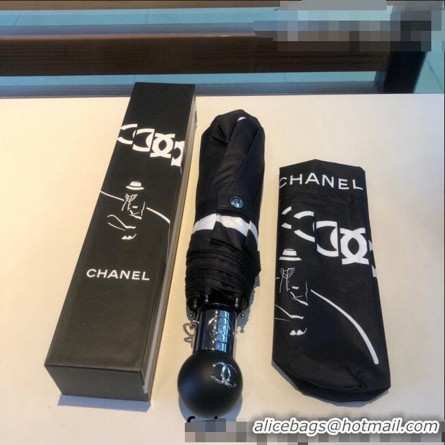 Good Quality Chanel CC Umbrella C040106 Black 2022