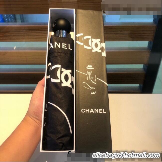 Good Quality Chanel CC Umbrella C040106 Black 2022