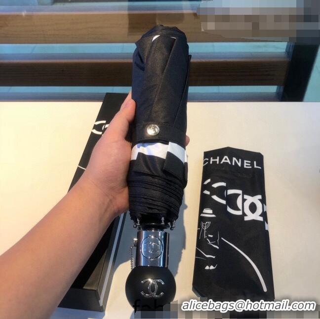 Good Quality Chanel CC Umbrella C040106 Black 2022