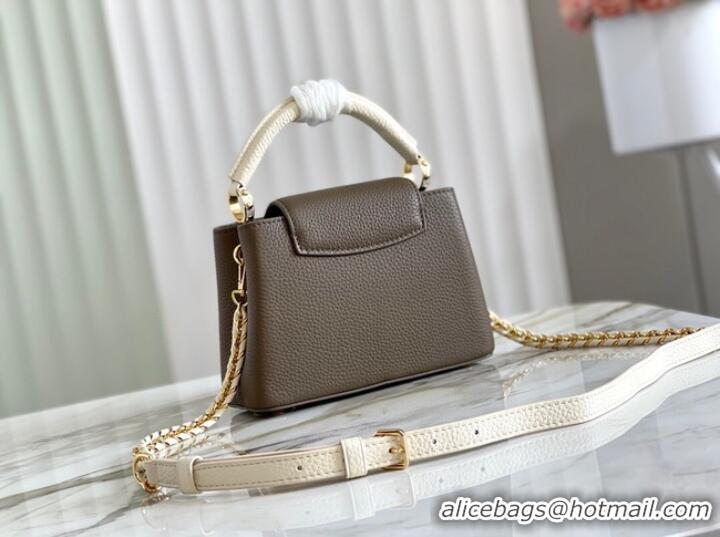 Top Grade Louis Vuitton CAPUCINES PM M57228 Smokey Brown Green