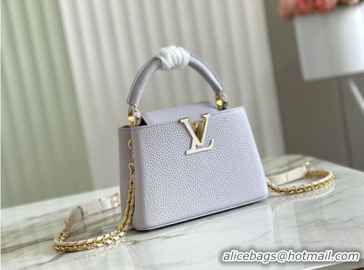 Inexpensive Louis Vuitton CAPUCINES PM M57228 Pearl White