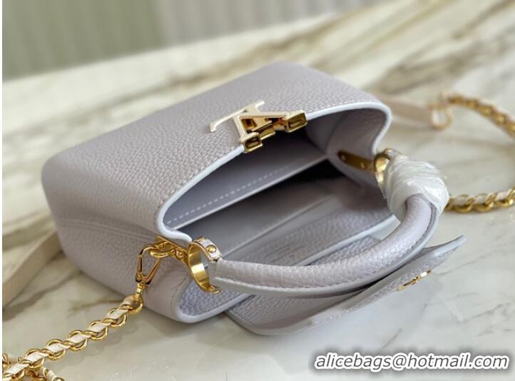 Inexpensive Louis Vuitton CAPUCINES PM M57228 Pearl White