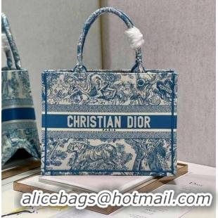 Good Product DIOR MEDIUM LADY D-LITE BAG Embroidery M0565OR blue