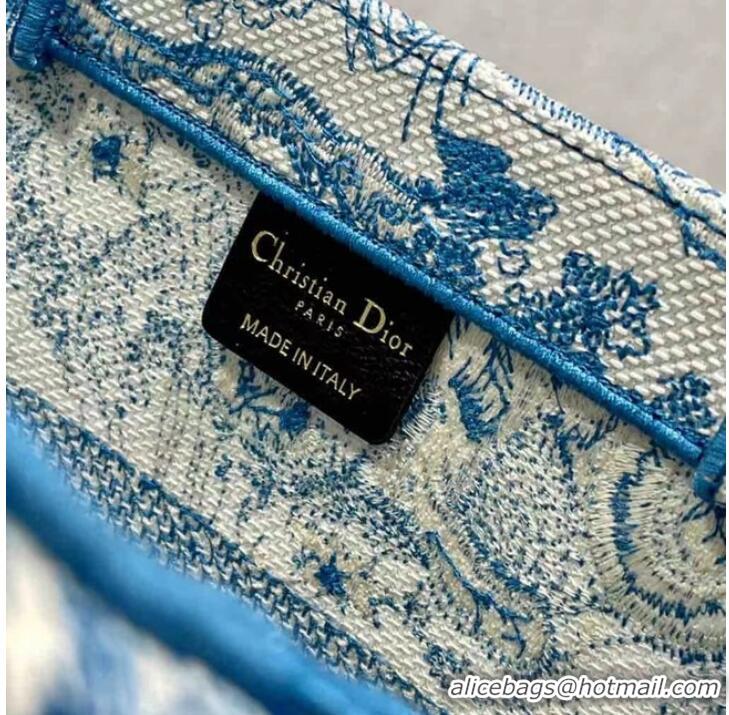 Good Product DIOR MEDIUM LADY D-LITE BAG Embroidery M0565OR blue