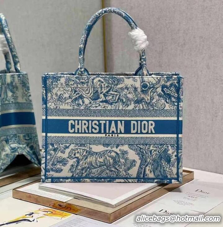 Good Product DIOR MEDIUM LADY D-LITE BAG Embroidery M0565OR blue