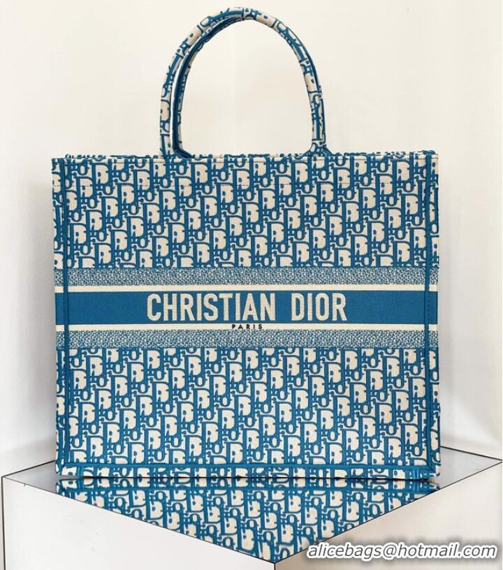 Buy Fashionable DIOR BOOK TOTE Embroidery C1286-26 blue