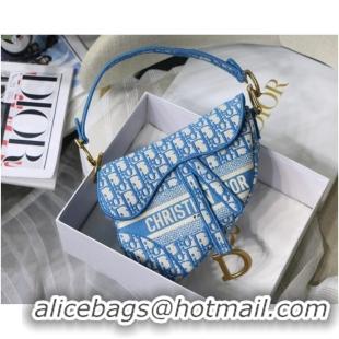 Inexpensive Dior SADDLE BAG CANVAS M0446 blue