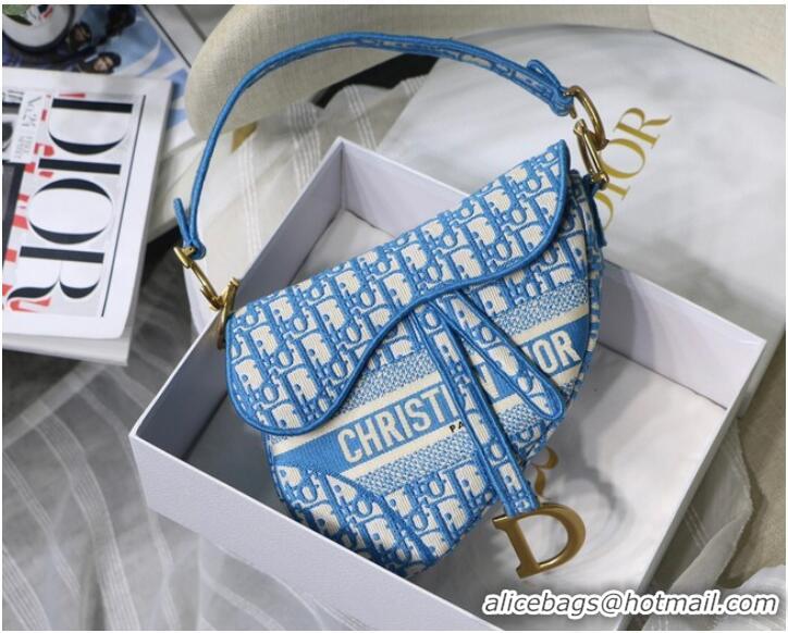 Inexpensive Dior SADDLE BAG CANVAS M0446 blue