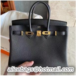 Top Quality Hermes original Togo Leather HB25O Black