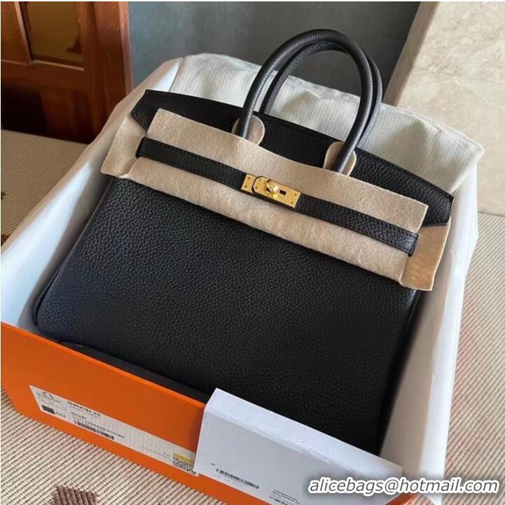 Top Quality Hermes original Togo Leather HB25O Black