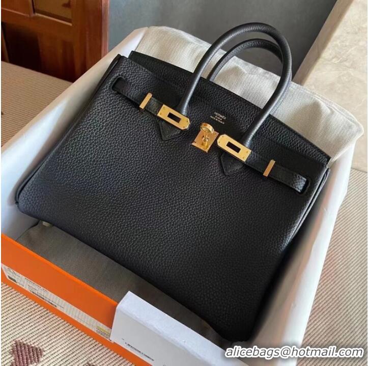 Top Quality Hermes original Togo Leather HB25O Black