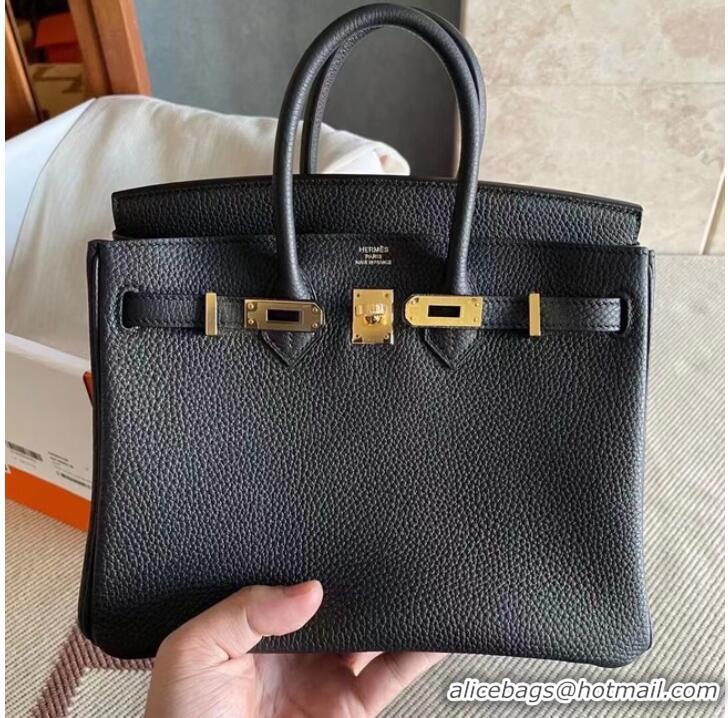 Top Quality Hermes original Togo Leather HB25O Black