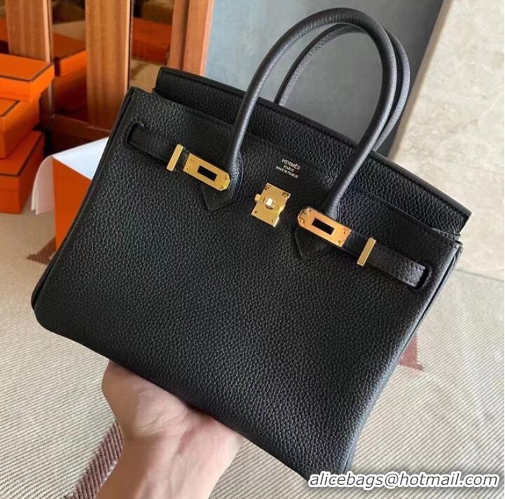 Top Quality Hermes original Togo Leather HB25O Black