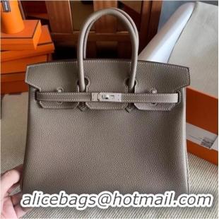 Shop Grade Hermes original Togo Leather HB25O dark gray