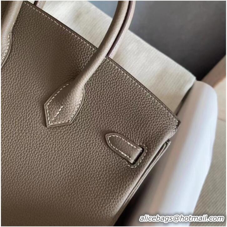 Shop Grade Hermes original Togo Leather HB25O dark gray