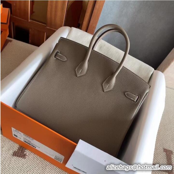 Shop Grade Hermes original Togo Leather HB25O dark gray