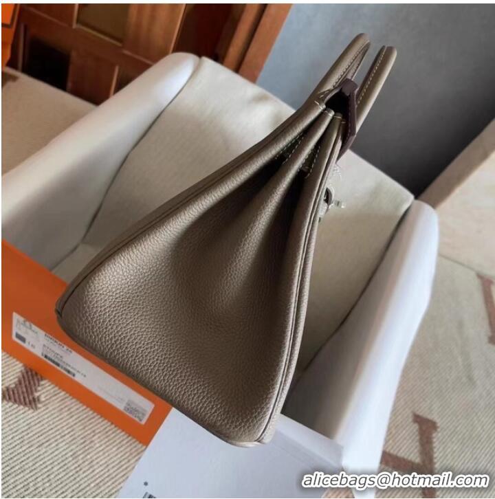 Shop Grade Hermes original Togo Leather HB25O dark gray