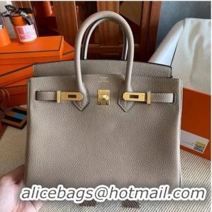 Well Crafted Hermes original Togo Leather HB25O light gray