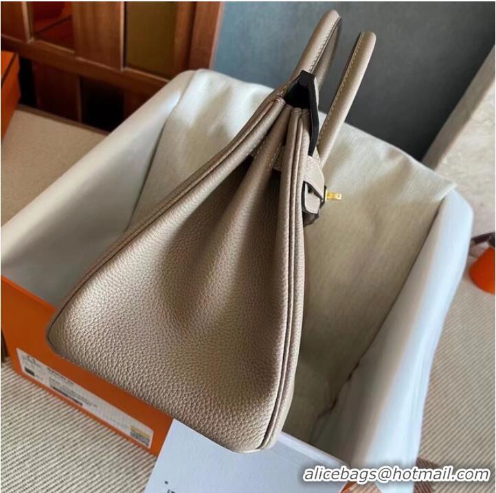 Well Crafted Hermes original Togo Leather HB25O light gray