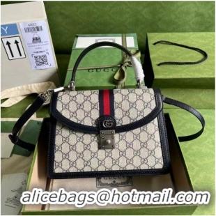 Promotional Gucci Ophidia small top handle bag with Web 651055 blue