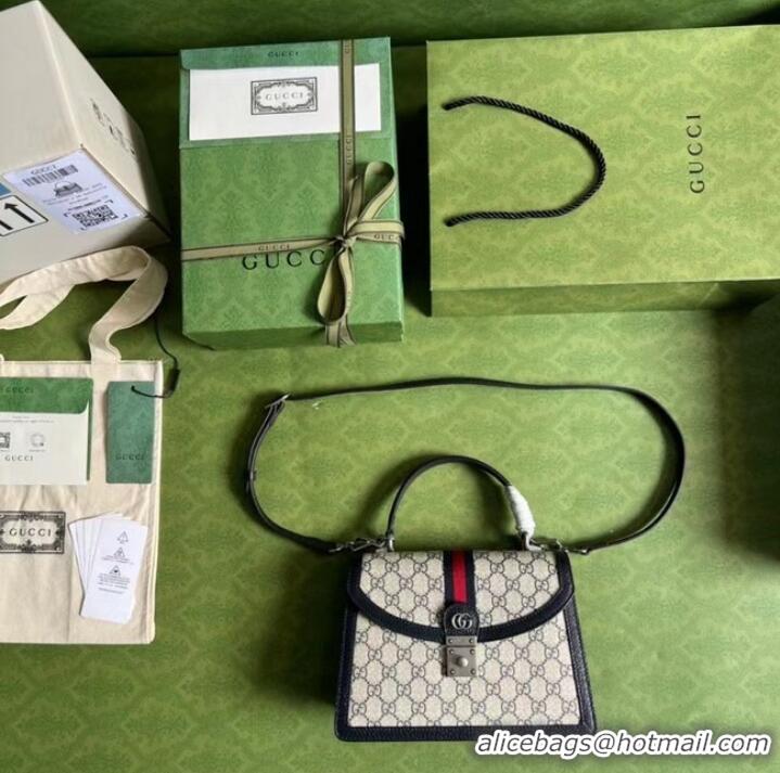 Promotional Gucci Ophidia small top handle bag with Web 651055 blue