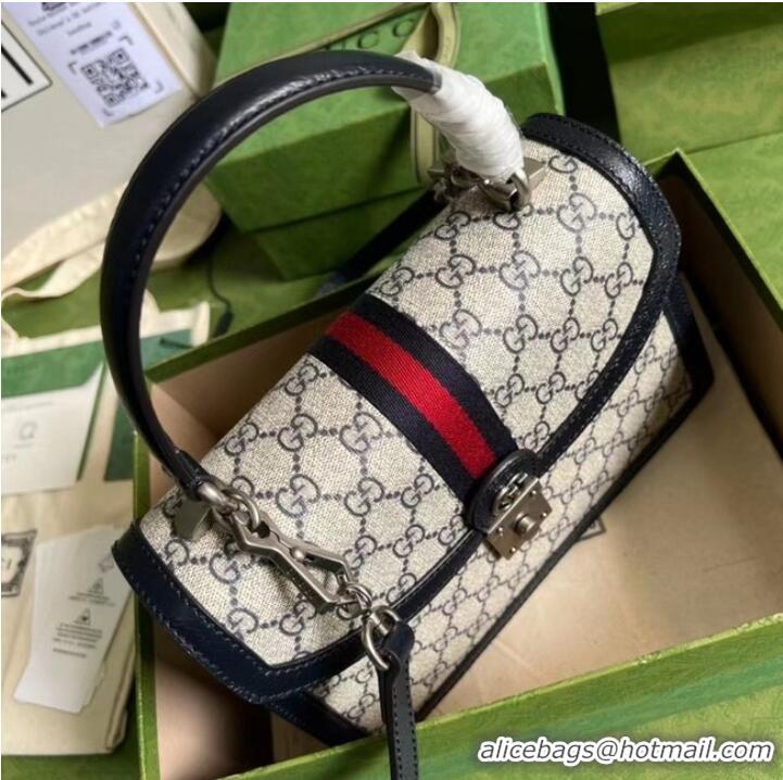 Promotional Gucci Ophidia small top handle bag with Web 651055 blue