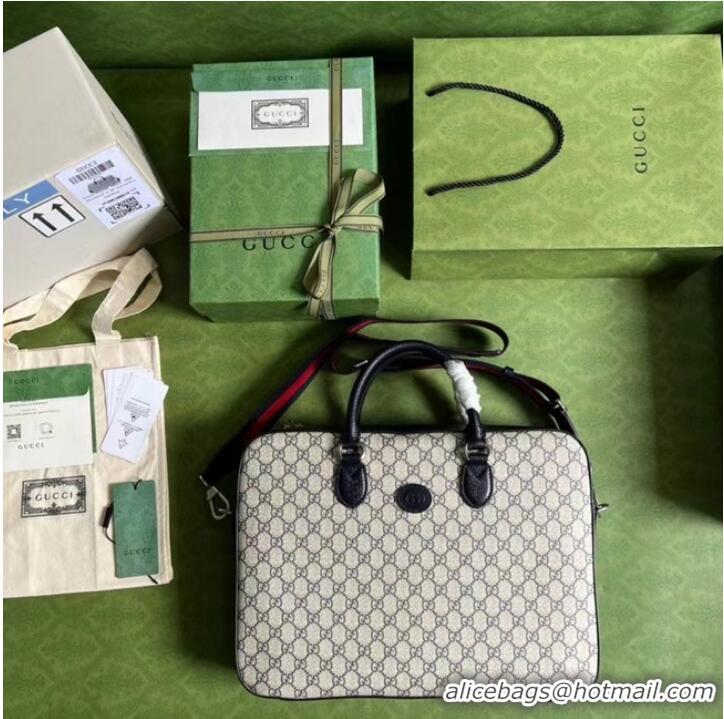 Shop Grade Gucci Business case with Interlocking G 674140 Blue