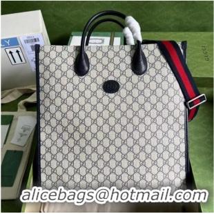 Top Quality Gucci Medium tote with Interlocking G 674155 blue