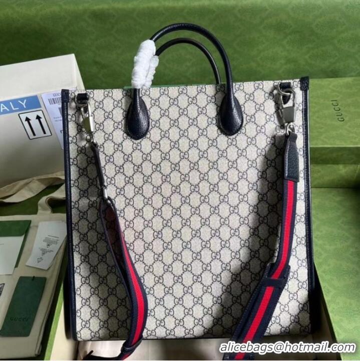 Top Quality Gucci Medium tote with Interlocking G 674155 blue