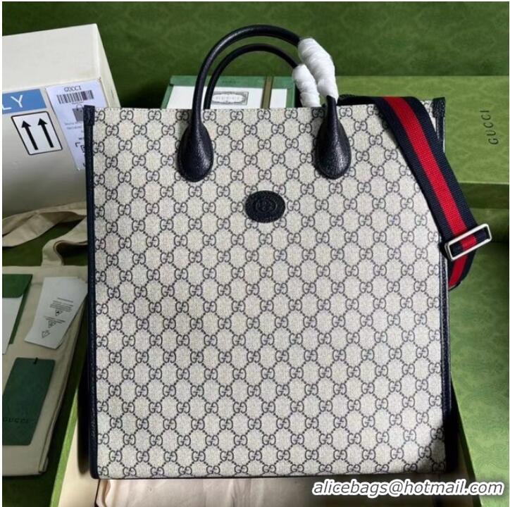 Top Quality Gucci Medium tote with Interlocking G 674155 blue