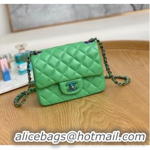 Buy Discount Chanel Flap Mirage Lambskin Shoulder Bag AS1115 green