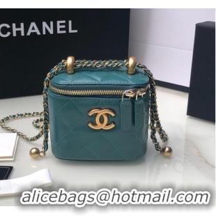 Low Cost Chanel mini Shoulder Bag Lambskin & Gold-Tone Metal AP2292 blue