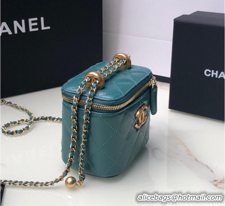 Low Cost Chanel mini Shoulder Bag Lambskin & Gold-Tone Metal AP2292 blue