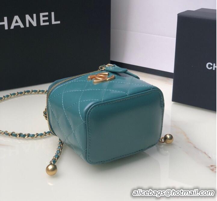 Low Cost Chanel mini Shoulder Bag Lambskin & Gold-Tone Metal AP2292 blue