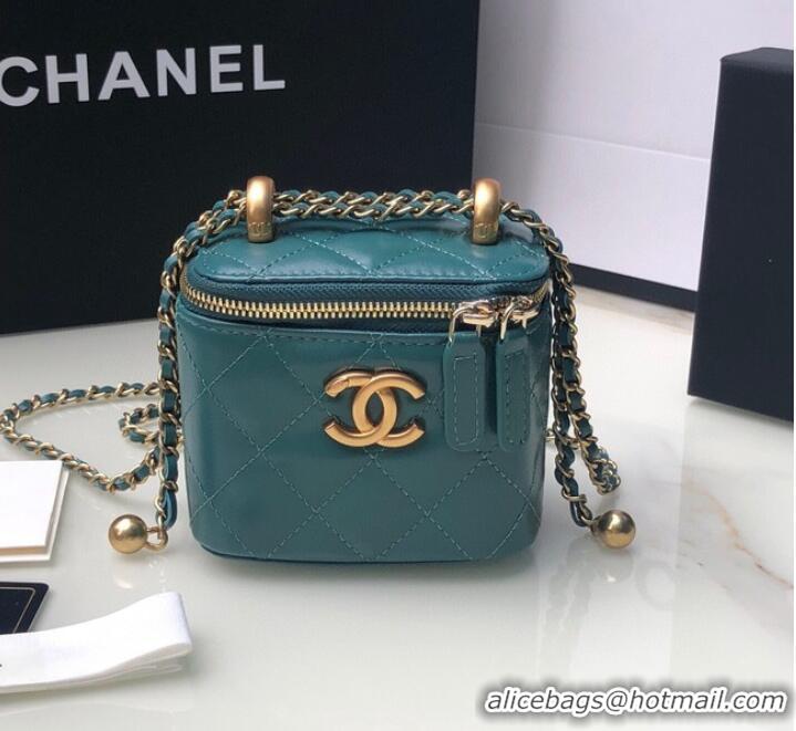 Low Cost Chanel mini Shoulder Bag Lambskin & Gold-Tone Metal AP2292 blue