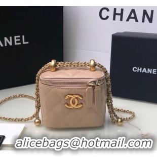 Pretty Style Chanel mini Shoulder Bag Lambskin & Gold-Tone Metal AP2292 pink