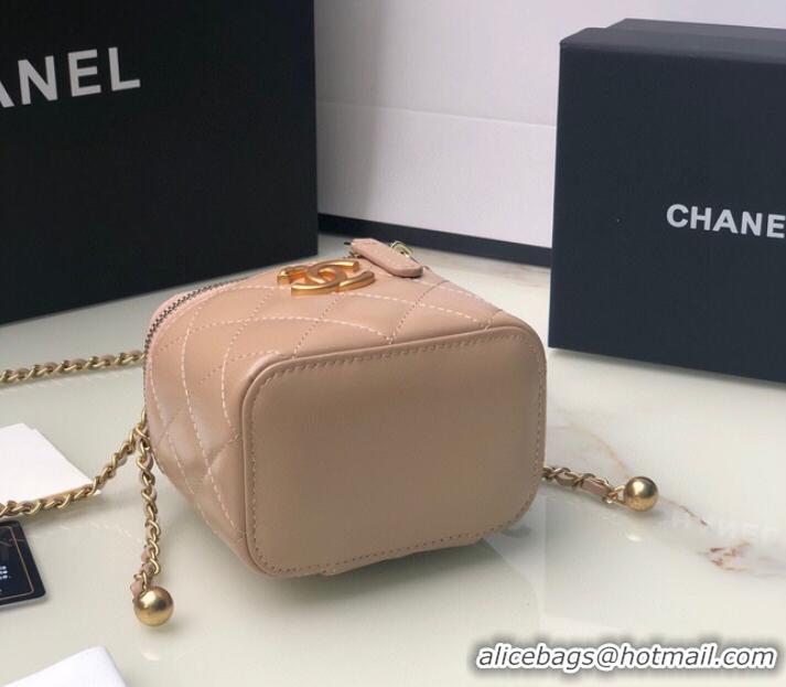 Pretty Style Chanel mini Shoulder Bag Lambskin & Gold-Tone Metal AP2292 pink