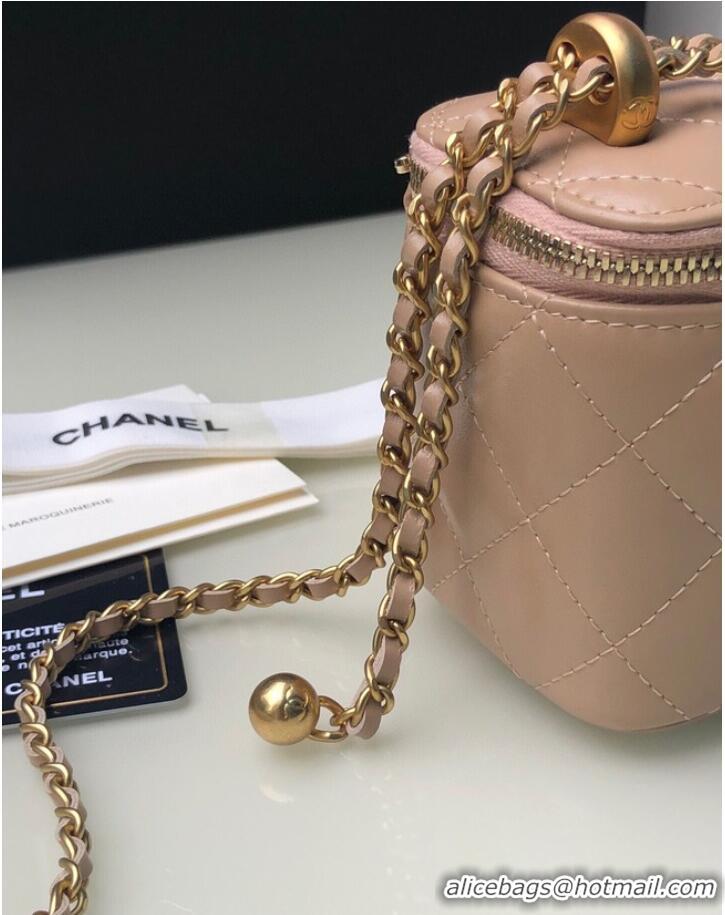 Pretty Style Chanel mini Shoulder Bag Lambskin & Gold-Tone Metal AP2292 pink