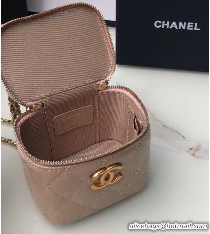 Pretty Style Chanel mini Shoulder Bag Lambskin & Gold-Tone Metal AP2292 pink