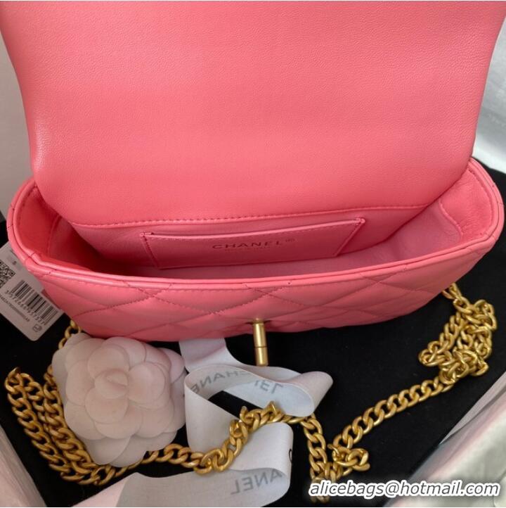 Buy Inexpensive Chanel Flap Lambskin mini Shoulder Bag AS3113 pink