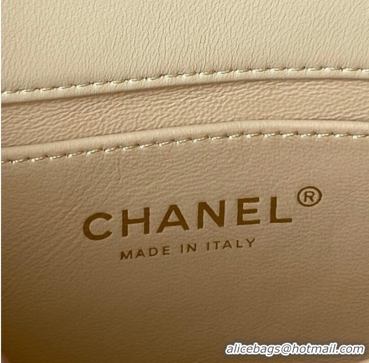 Hot Style Chanel Flap Lambskin mini Shoulder Bag AS3113 light yellow