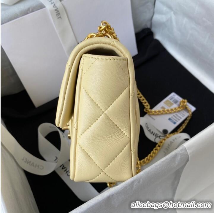 Hot Style Chanel Flap Lambskin mini Shoulder Bag AS3113 light yellow