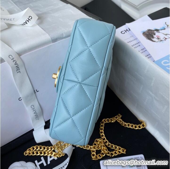 New Cheap Chanel Flap Lambskin mini Shoulder Bag AS3113 sky blue